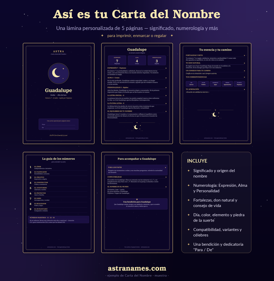 Ejemplo de la Carta del Nombre — 5 páginas